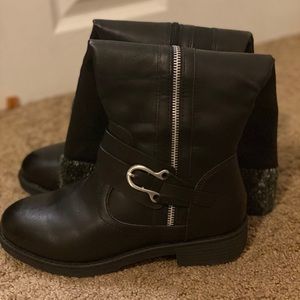 Torrid Black Sweater Top tall riding boots- 7W